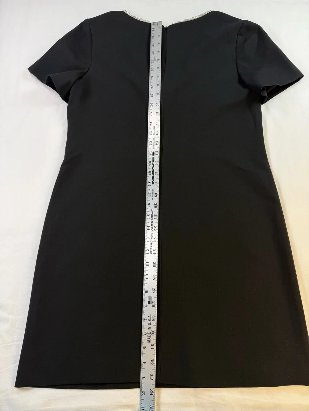 Trina Turk Little Black Cocktail Mini Dress with Sparkly Bow Size 6 EUC